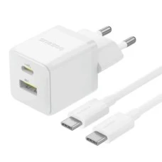 СЗУ-адаптер Baseus Palm 30W PD (1Type-C/1USB) + кабель Type-C - Type-C (Белый) P1011160A213-01